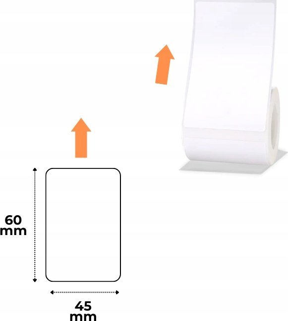 Drukarka etykiet Niimbot Niimbot štítky R 45x60mm 125ks Bílé pro B21, B21S, B3, B1S