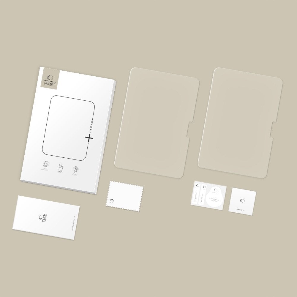 SZKŁO HARTOWANE TECH-PROTECT GLASS FIT+ 2-PACK IPAD AIR 13” 1 / 2 / 2024-2025 / PRO 13 7 / 8 / 2024-2025 CLEAR