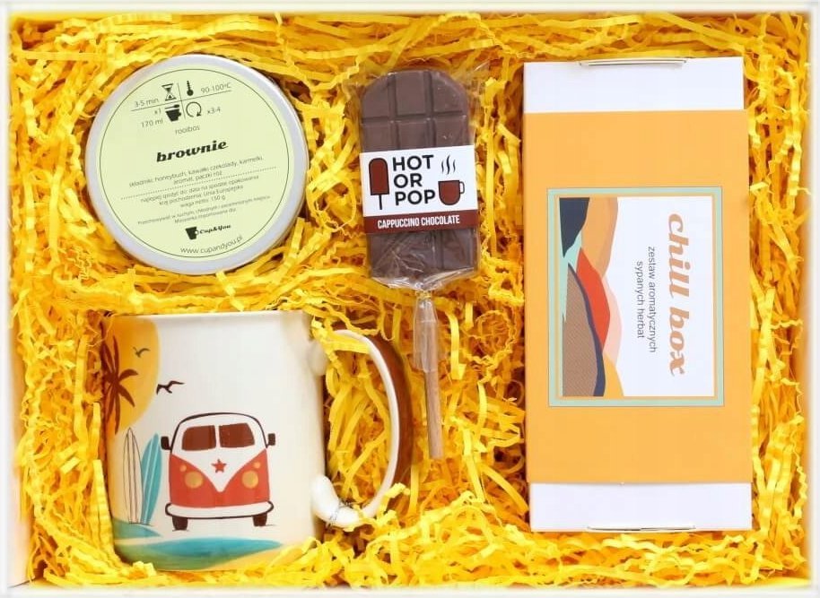 Cup&You Wakacyjny CHILLBOX z aromatyczną herbatą + lizak