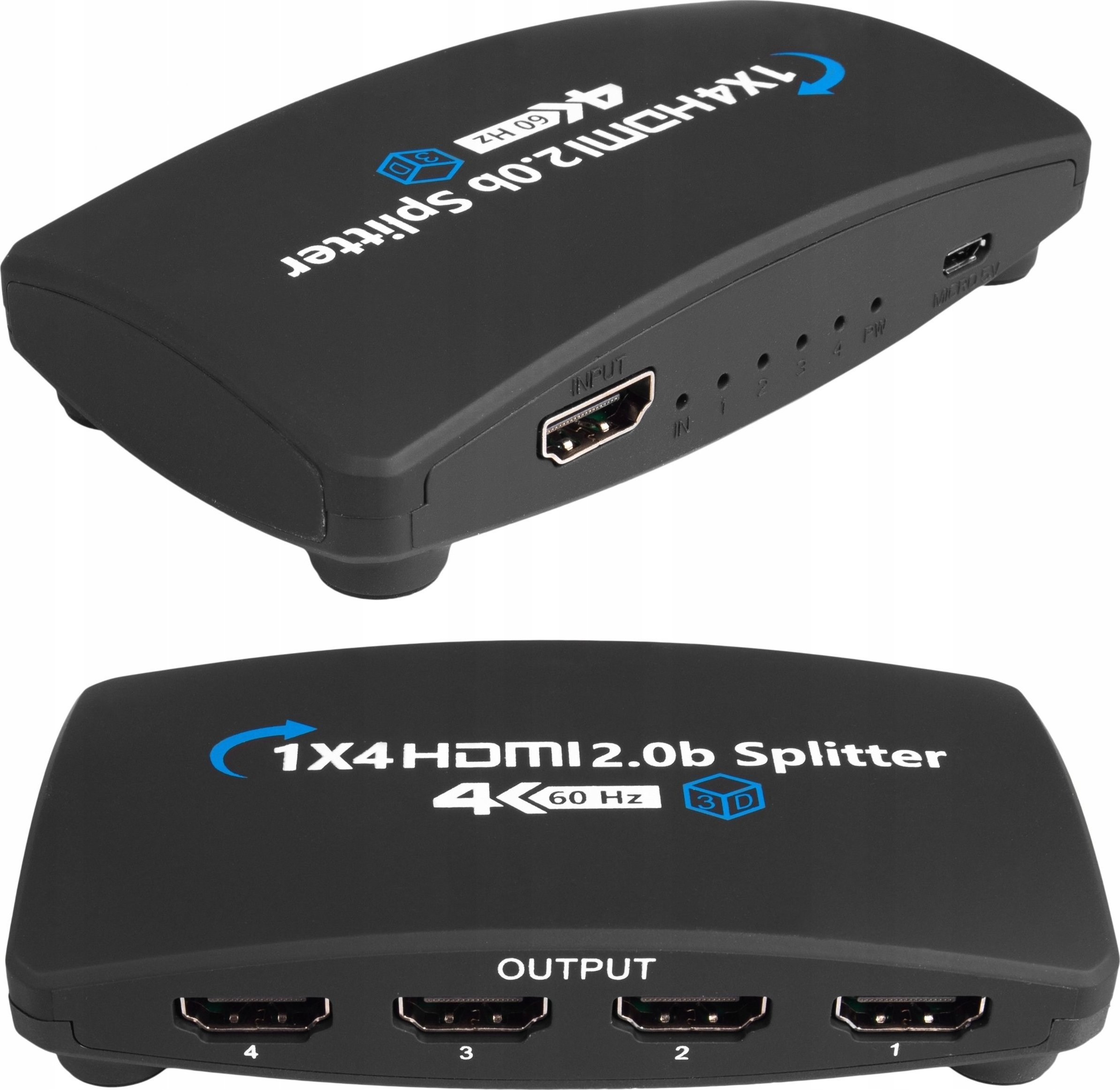 Pawonik SPLITTER HDMI 2.0 1X4 ROZDZIELACZ UHD 4K HDCP 2.2