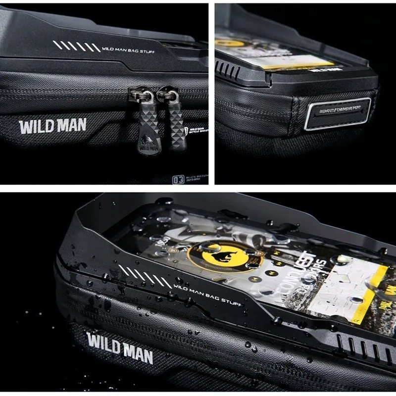 WildMan WILDMAN sakwa rowerowa na kierownicę na zamek 0,5L (4" - 7") XT3S czarna