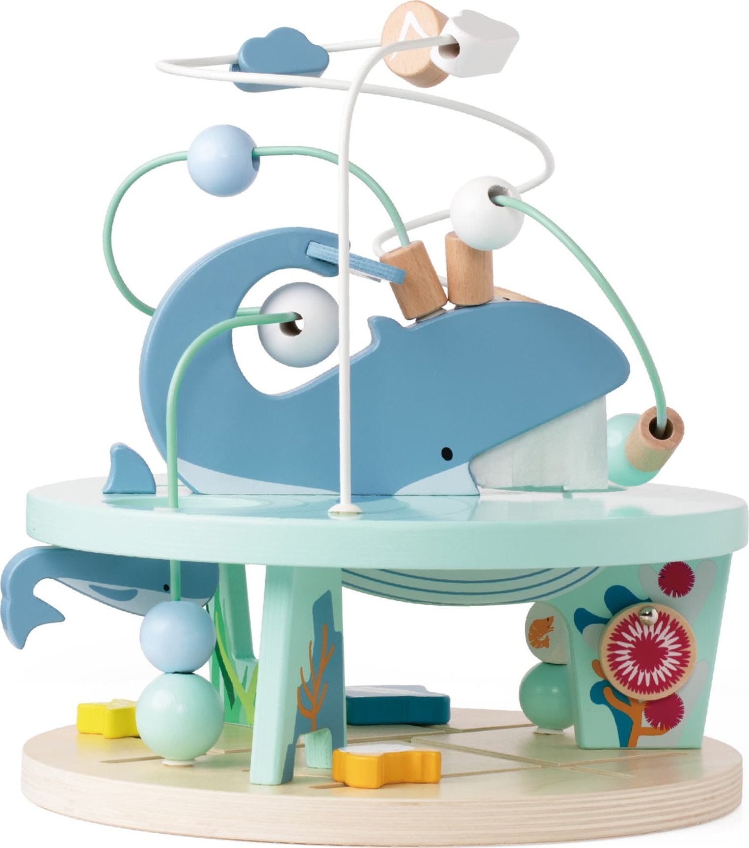 Classic World CLASSIC WORLD Drewniany Edukacyjny Labirynt Przeplatanka Życie Morskie 18m+