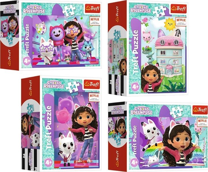 Trefl Puzzle Mini Koci Domek Gabi 54 elementy - 1 sztuka losowo (54211)