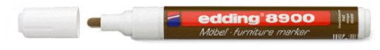 Edding Edding 8900, 1 pc(s), Brown, Fibre tip, Brown, White, Plastic, Round
