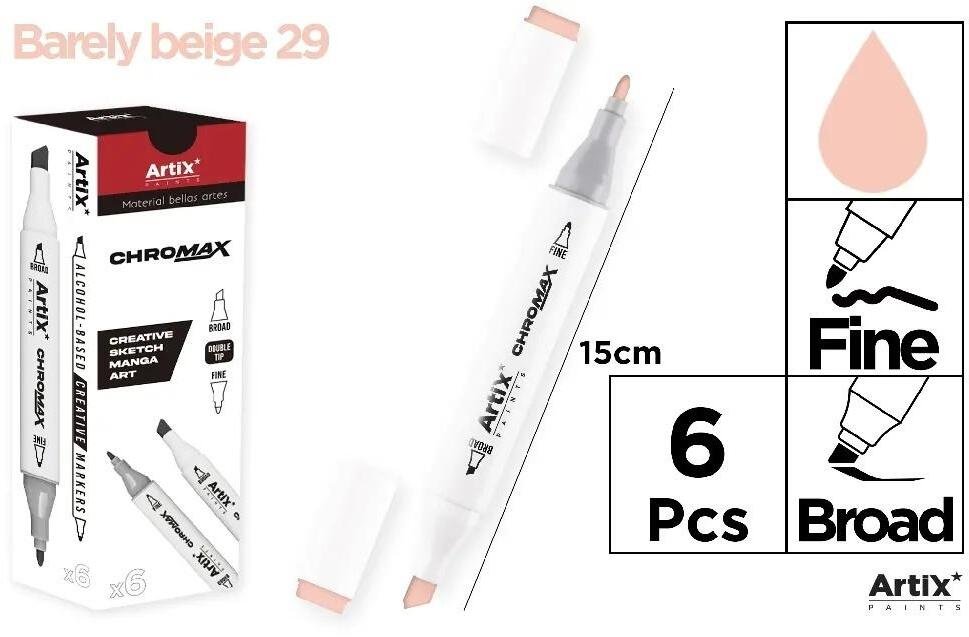 Marker Chromax z 2 końcówk. barely beige 29 (6szt)