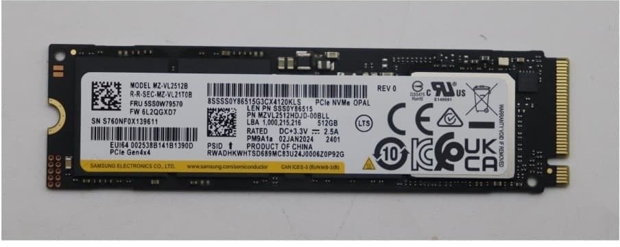 Dysk SSD Lenovo 512GB M.2 2280 PCIe Gen4 NVMe