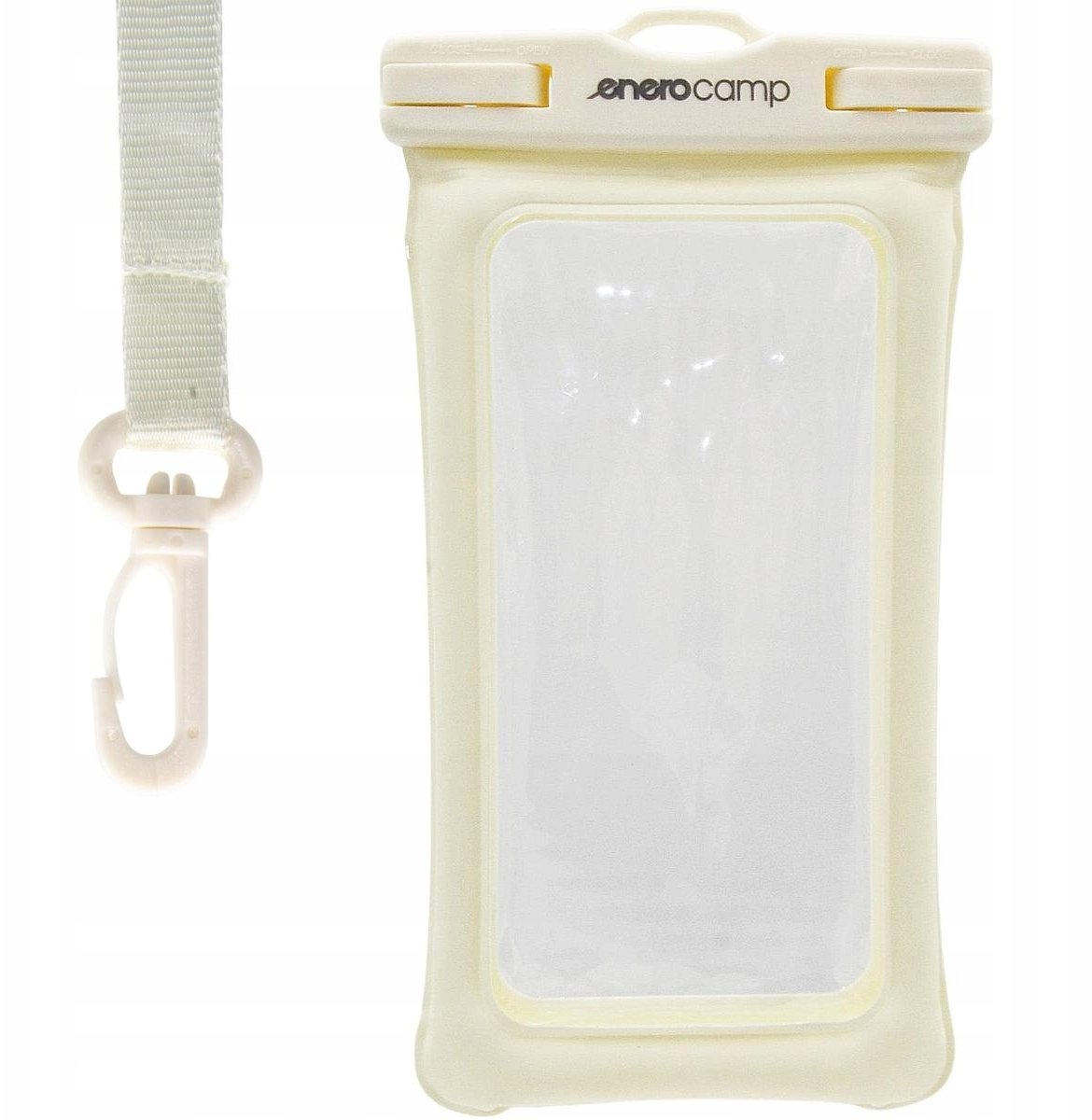 Enero Camp WODOODPORNE ETUI POKROWIEC NA TELEFON 12X22CM TPU ENERO CAMP KREMOWE