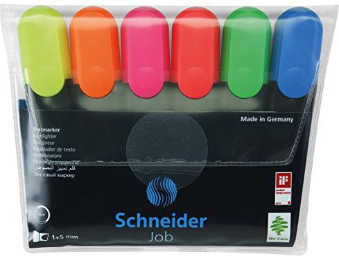Schneider Zakreślacz Job 6 sztuk mieszanka kolorów