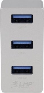 HUB USB LMP USB-C Tiny Hub, 3 port USB-A hub - Silver