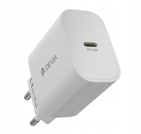 Devia ładowarka sieciowa Smart GaN PD 30W 1x USB-C biała