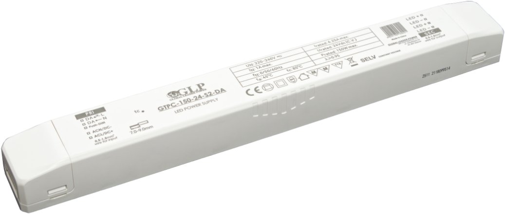 MPL Power GLP CV 24V 150W gen. 2 Plastic case DALI II and push dimming, SELV LED Driver (59021351690...