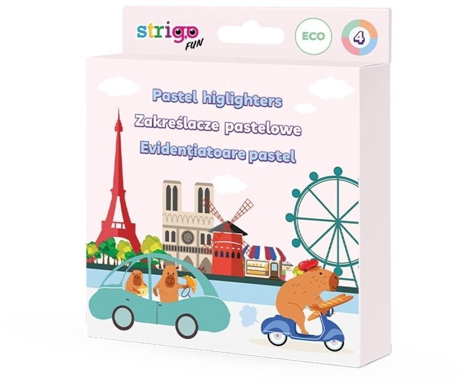 Strigo Zakreślacz Eko* Kapibara pastel 4szt