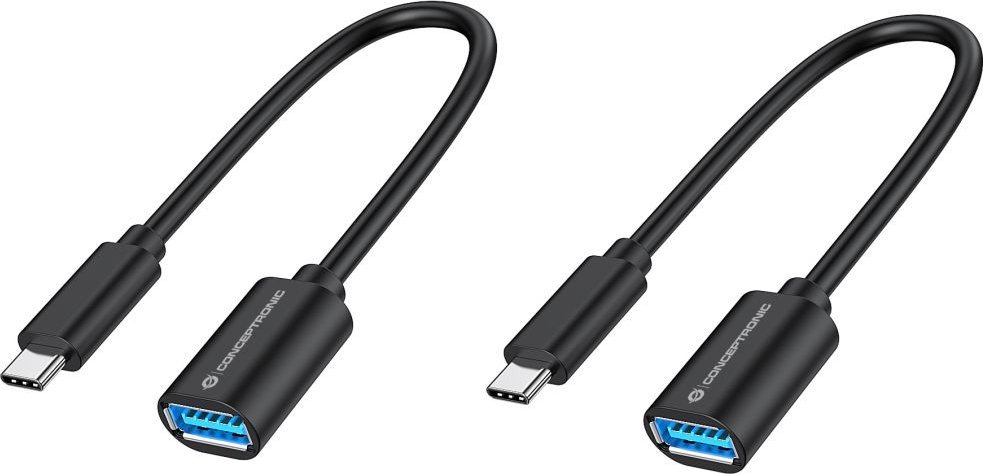 Adapter USB Conceptronic ABBY11B USB-A - USB-C Czarny (ABBY11B)