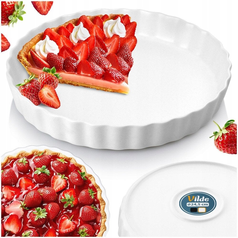Vilde Forma do Pieczenia Tarty na Tartę Ceramiczna Tortownica ORION 24,5 cm