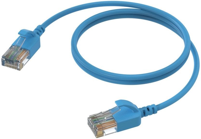 Procab PROCAB CSD560BU/2 Kabel sieciowy Slimline - CAT6A RJ45 - RJ45 U/UTP wersja niebieska - 2 m
