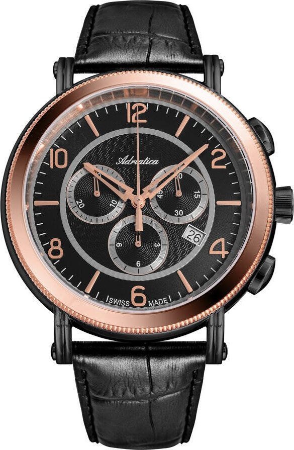 Zegarek Adriatica Zegarek Męski Adriatica na pasku A8294.K254CH - Chronograf Swiss Made