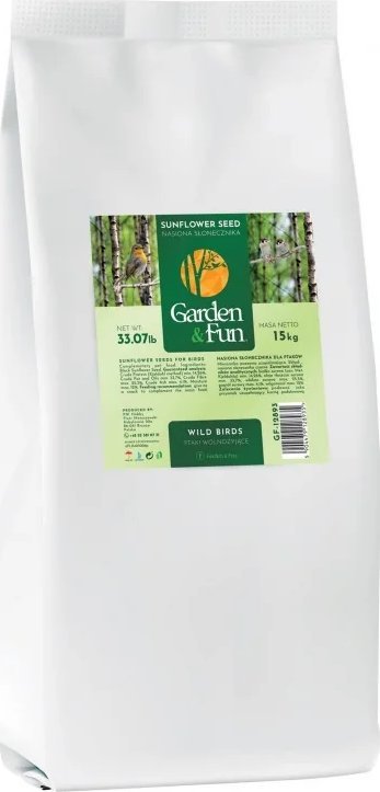 Garden&Fun Nasiona słonecznika czarnego 15 kg