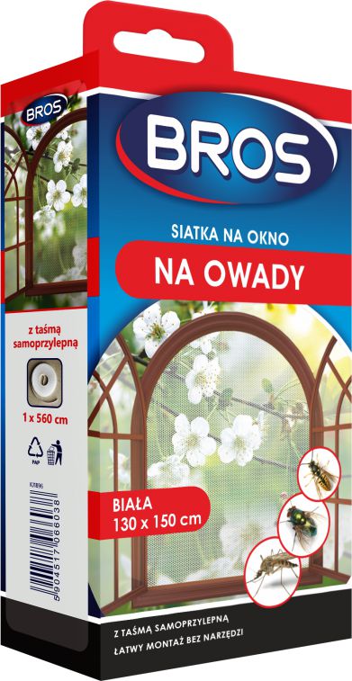 Bros Siatka na okno 150 x 180 cm Czarna