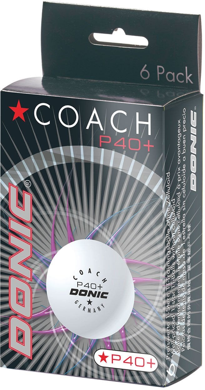 Donic TABLE TENNIS BALL DONIC P40+ 1STAR 6 PCS