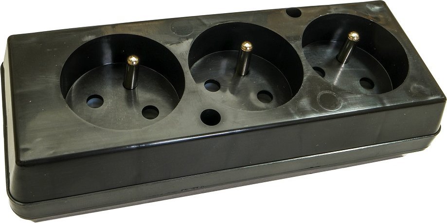 Plastrol Gniazdo Rozbieralne GN-370 3x2p+Z Czarne T-11013