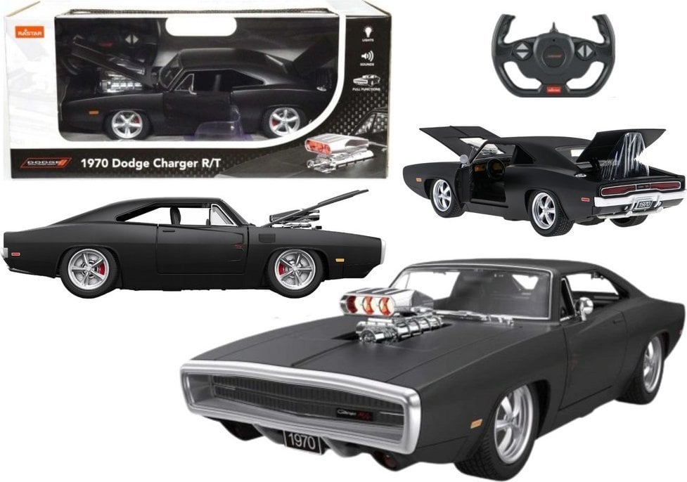 Rastar Auto RC 1:16 Zdalnie Sterowany Dodge Charger R/T Otwierane Elementy Czarny Rastar