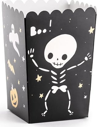 Party Deco Pudełka na popcorn BOO!, mix, 7x7x12.5cm one size