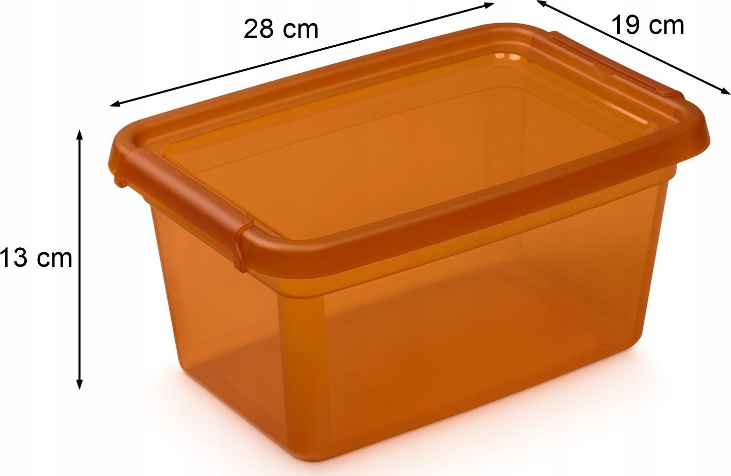 Moxom Pojemnik do przechowywania BaseStore Color 4,5l bursztynowy transparentny pomarańczowy