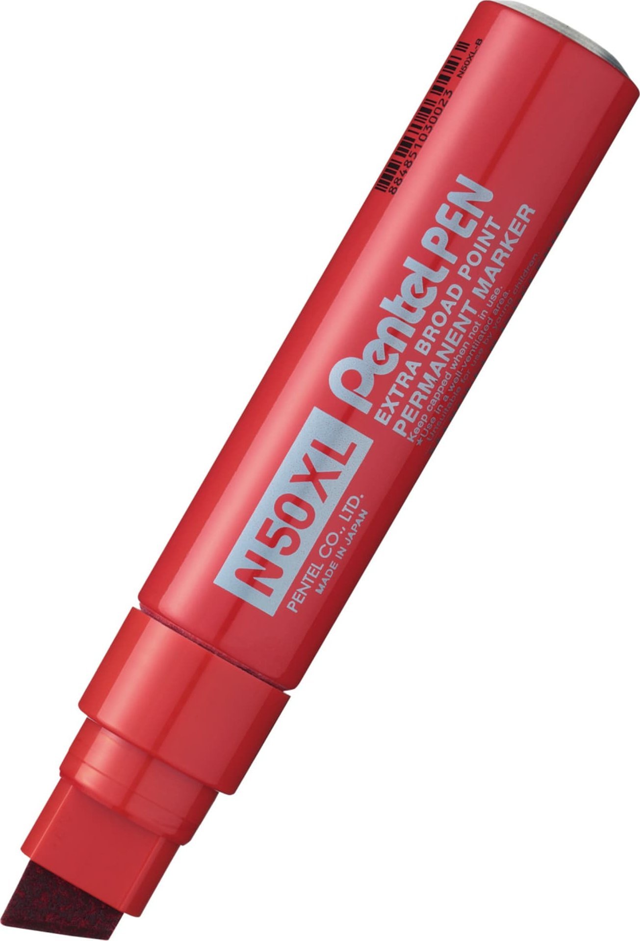Pentel Marker permanentny Pen N50XL czerwony, CZERWONY