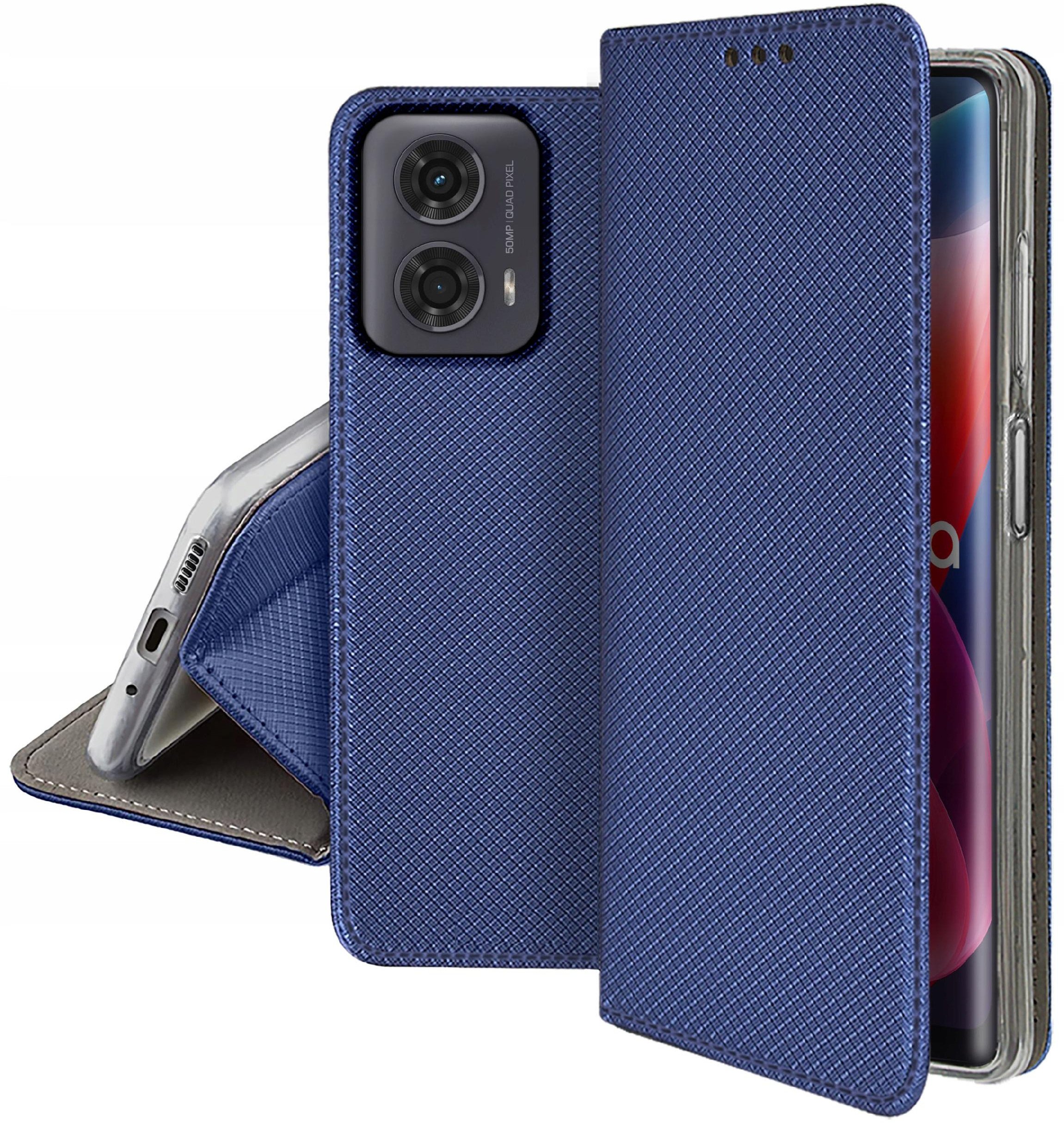 krainaGSM Etui do Motorola Moto G24 |G24 POWER |G04 SMART MAGNET CASE PORTFEL + SZKŁO