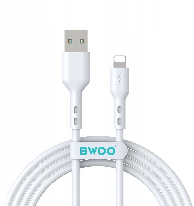 BWOO kabel USB - Lightning 2m 3A biały