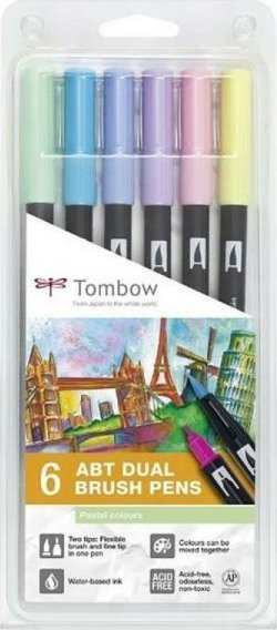 Tombow Zestaw markerów Tombow ABT Dual Wielokolorowy 6 Części