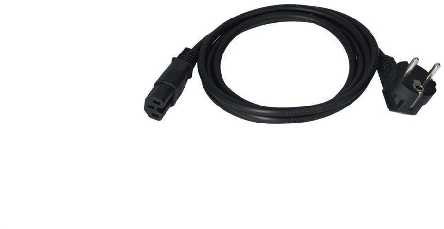 Kabel zasilający OMY do serwera z wtyczką IEC C15 10A czarny 1,8m
