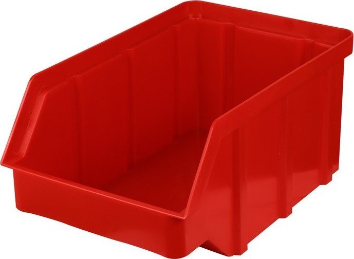 qBox Pojemnik plastikowy warsztatowy z polipropylenu standardowego. Wym: 118x78x56mm (kolor: czerwony)