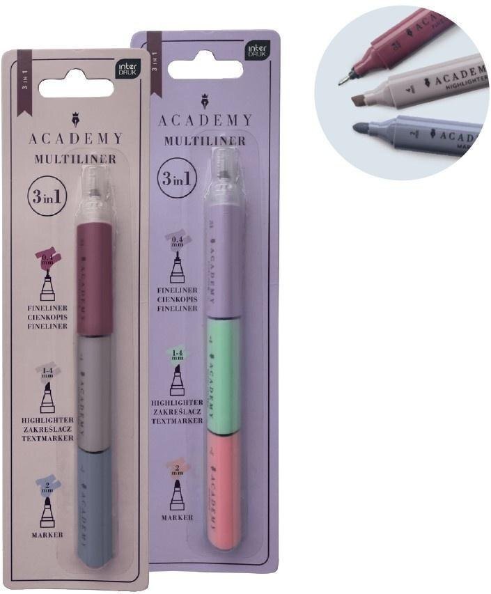 Interdruk Marker 3w1 Academy mix