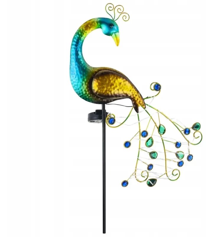 Paw solarny z drucikiem 30 ciepłych led do oplecenia kolorowego ogona