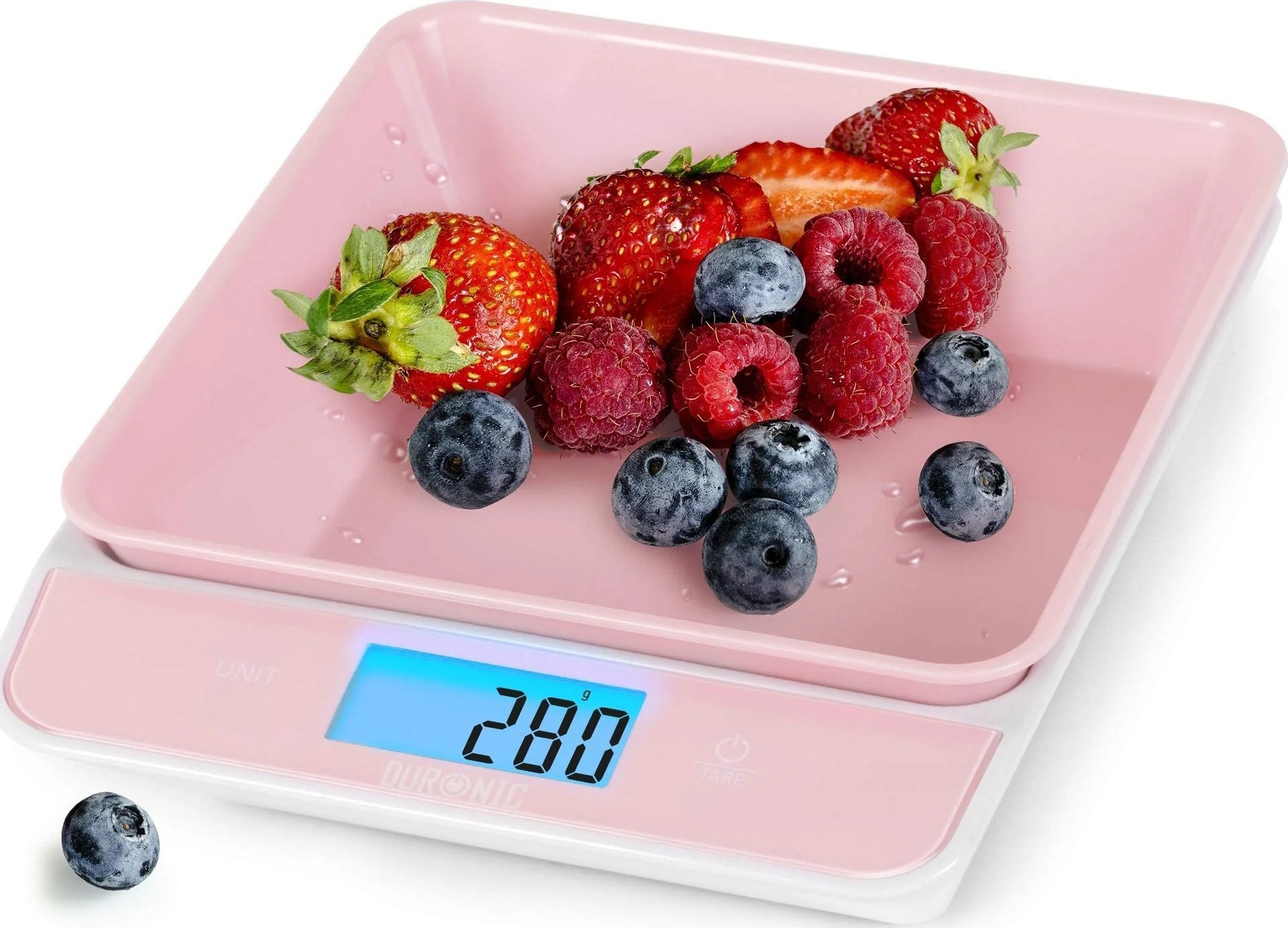 Waga kuchenna Duronic Duronic KS100 PK Elektroniczna waga kuchenna do 5kg różowa cyfrowy wyświetlacz...