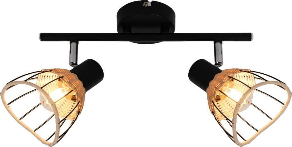 Lampa sufitowa Zumaline Ruchoma lampa sufitowa Gent do przedpokoju czarna brązowa