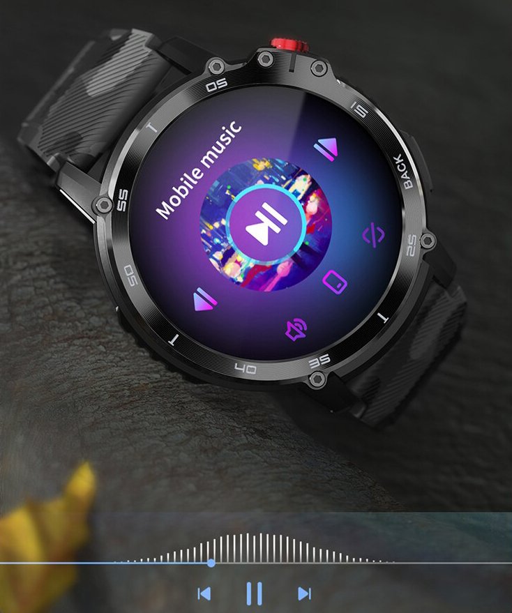 Smartwatch Rubicon Zegarek dziecięcy na Komunię SMARTWATCH RNCF08 moro militarny / 2 paski