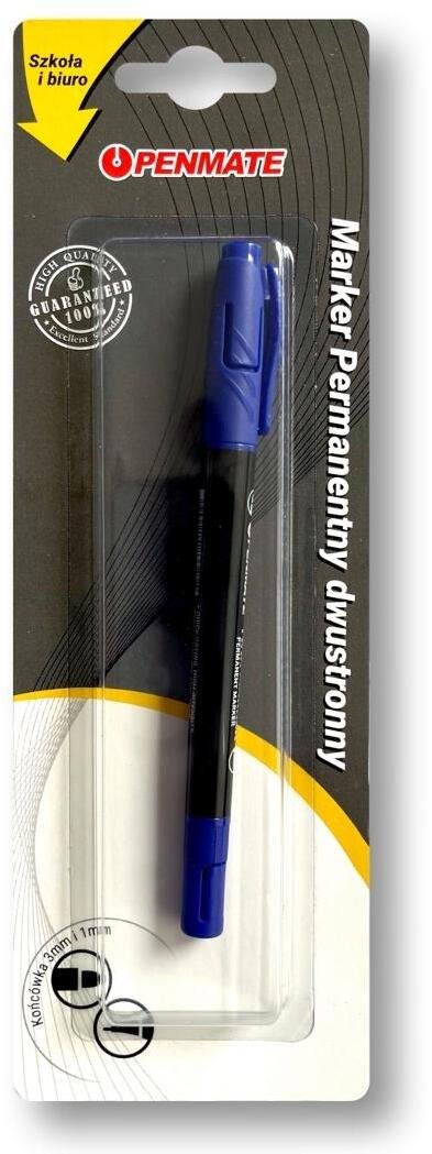 Penmate Marker permanentny dwustronny niebieski PENMATE