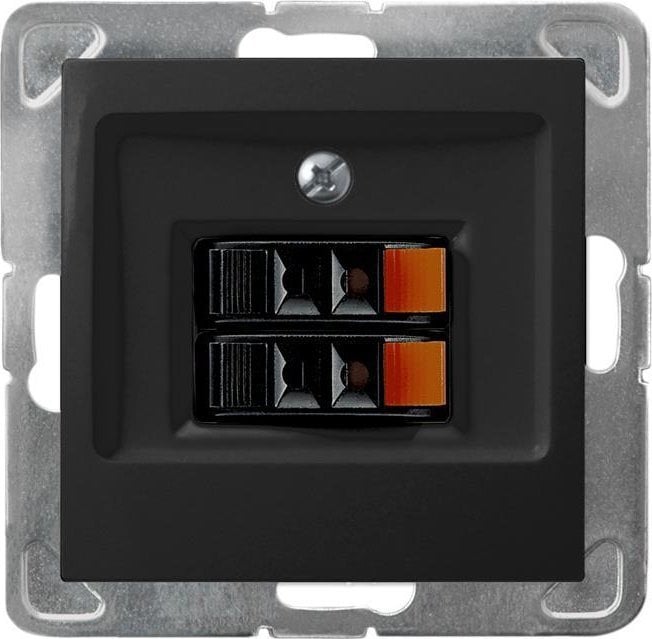 Ospel IMPRESJA Gniazdo głośnikowe podwójne czarny metalik GG-2Y/m/33