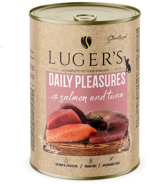 Karma mokra dla kota Luger's Daily Pleasures Sterilised z łososiem i tuńczykiem 400 g