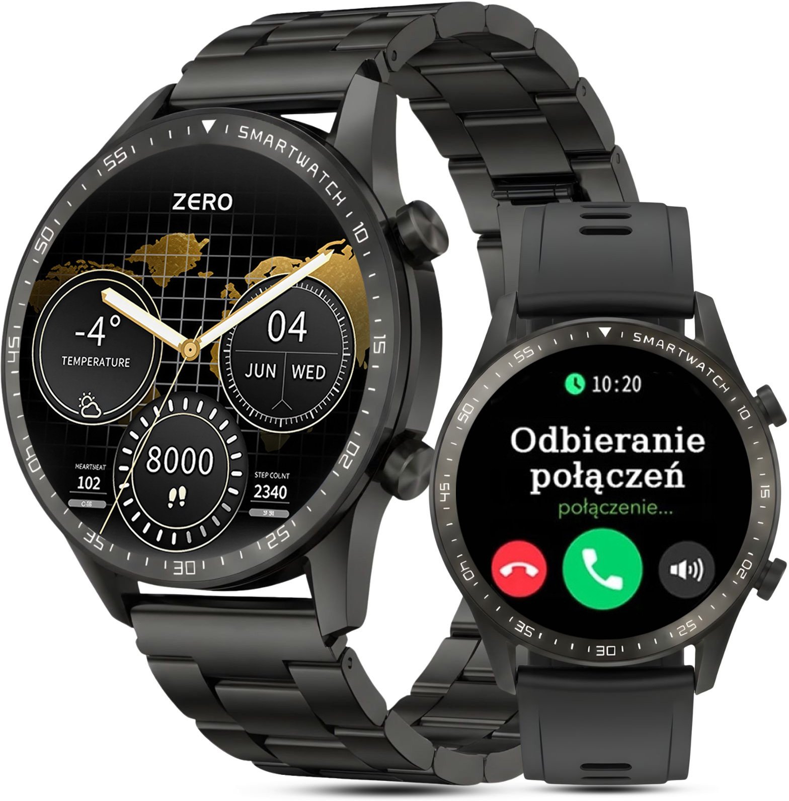 Smartwatch Gravity Zegarek męski SMARTWATCH GRAVITY GT10-1 BK/BK/BK STEEL PROF