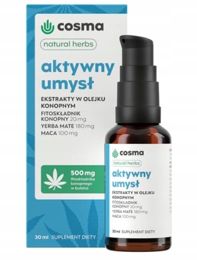 NOW Foods COSMA_Natural* Herbs Aktywny Umysł suplement diety 30ml