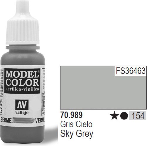 Vallejo Farba Nr154 Sky Grey Matt 17ml - 70989