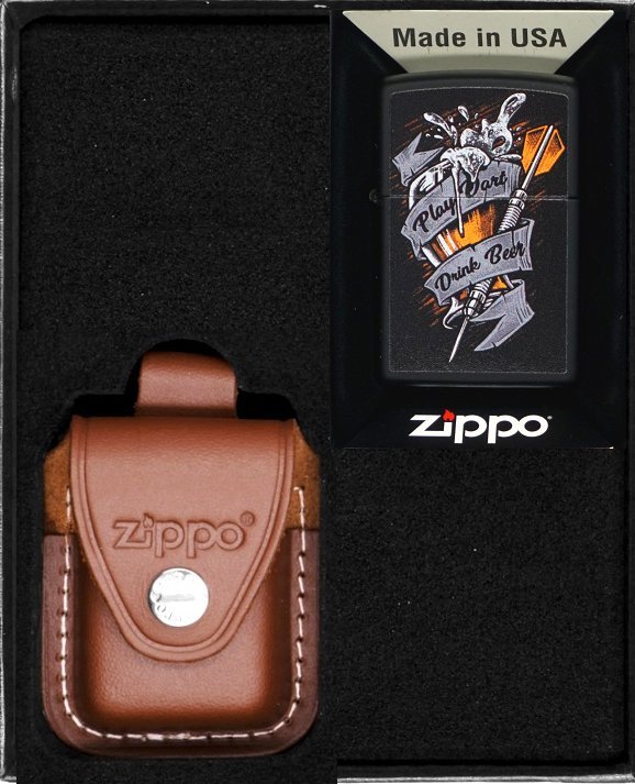 Фото - Запальничка Zippo Zestaw  Zapalniczka DARTS DESIGN Prezentowy No4 