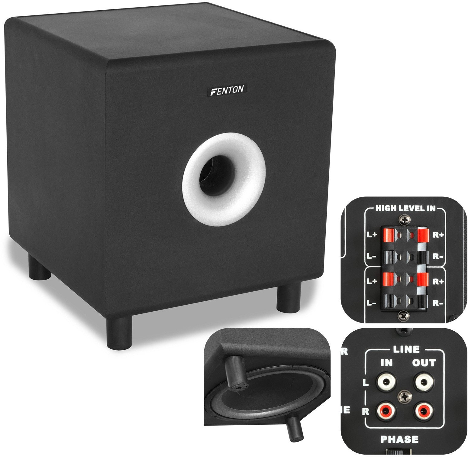 Kolumna Fenton Subwoofer aktywny 10'' 200W SHFS10B one size