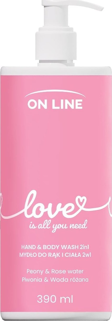 On Line ON LINE Emocje Mydło do rąk i ciała 2w1 Love 390 ml