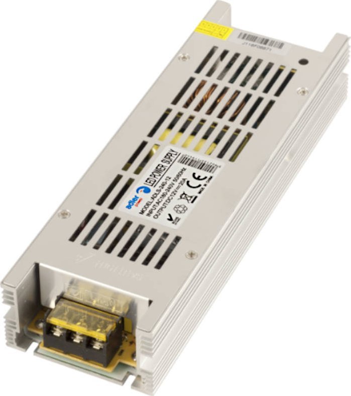 ADLS-240-12: ADLER Slim metal case power supply, 12V/20A