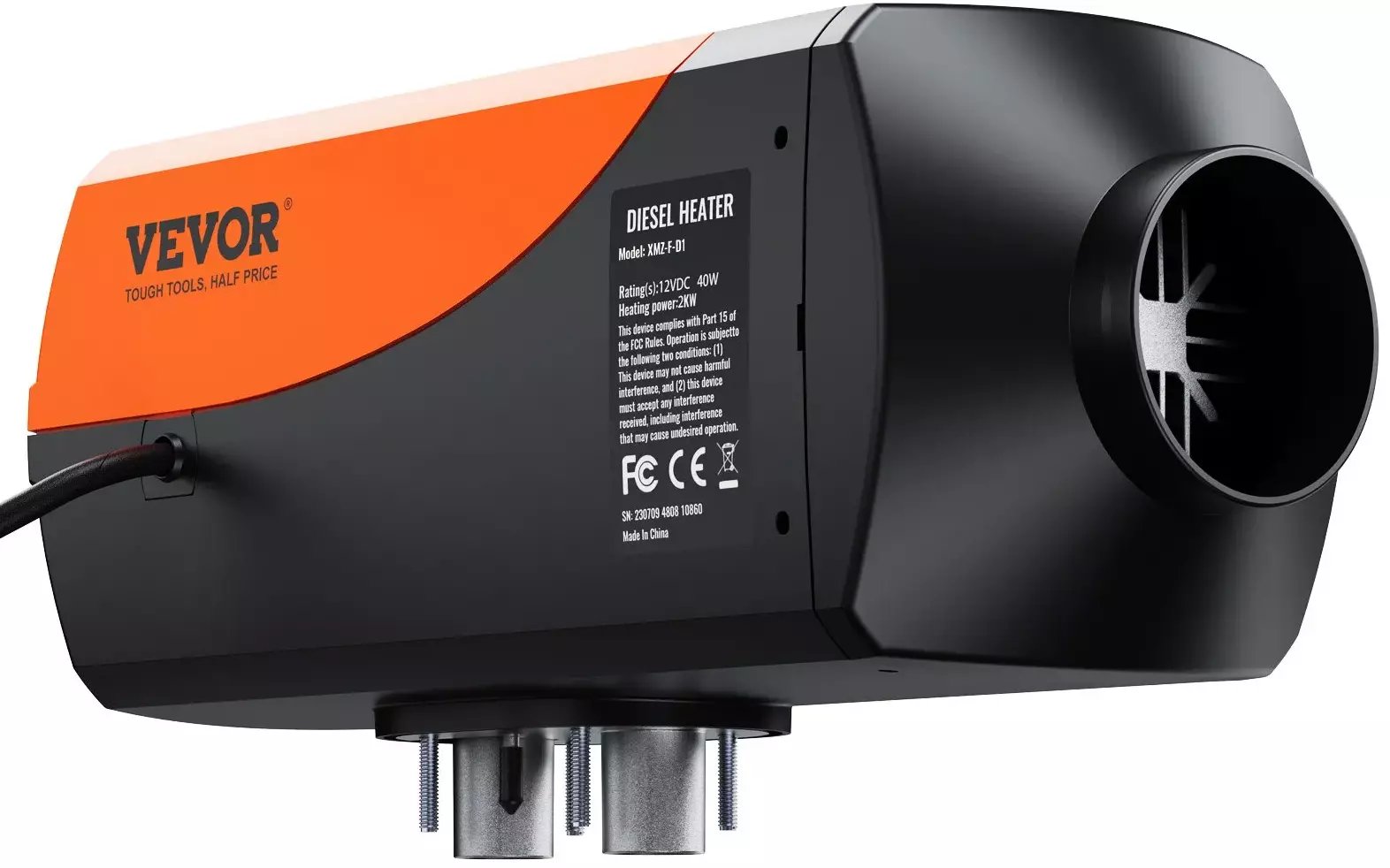 Ogrzewacz powietrza diesel 12V 2kW z LCD i app do kampera/łodzi