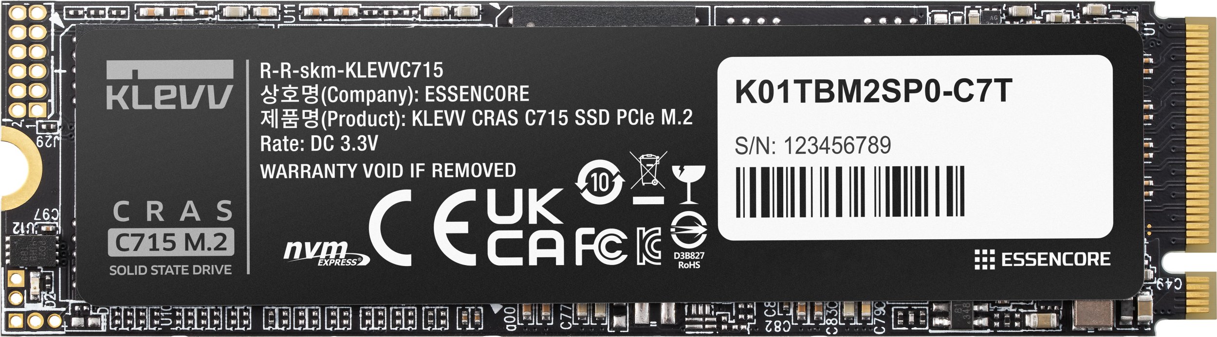 Dysk SSD Klevv CRAS C715 512 GB M.2 PCI Express 3.0 NVME 3D TLC NAND (K512GM2SP0-C7T)